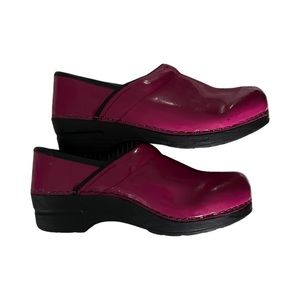 Pink Sanita clogs